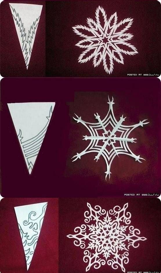 Flocos de neve feitos de papelmandalas (ORIGAMI) Mania de diy