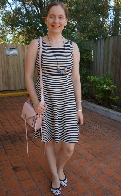 pink and blue leopard print dress