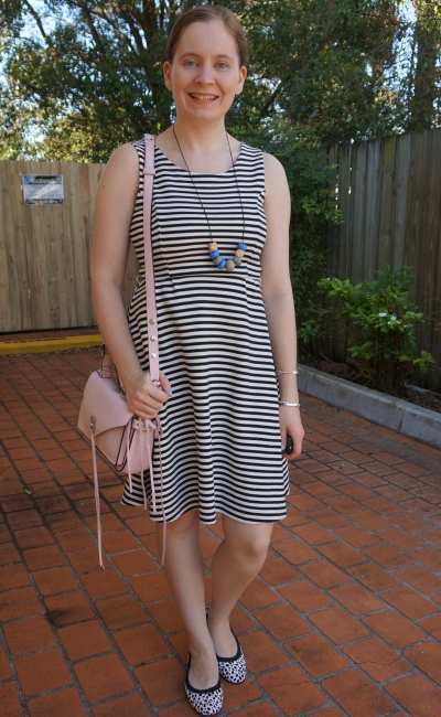 blue and pink leopard print dress