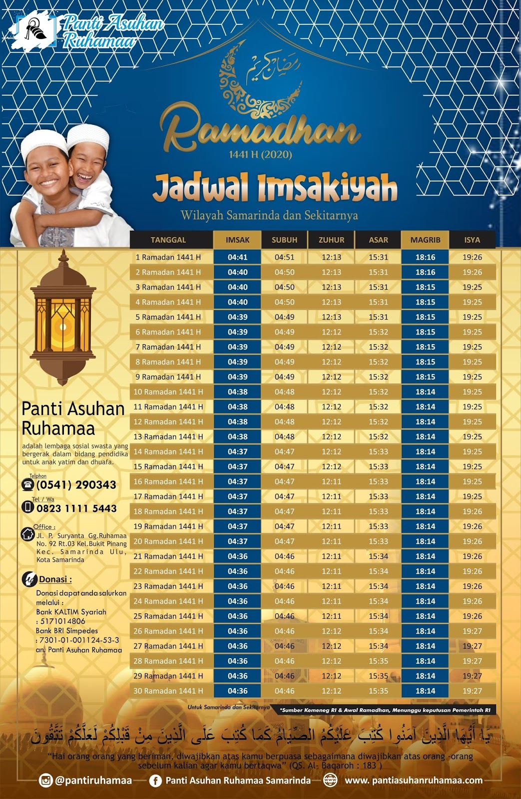 Download JADWAL IMSAKIYAH RAMADHAN 1441 H Tahun 2020 ...