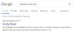 Per trovarci su Google scrivi "kestoria on the rock": siamo al primo risultato