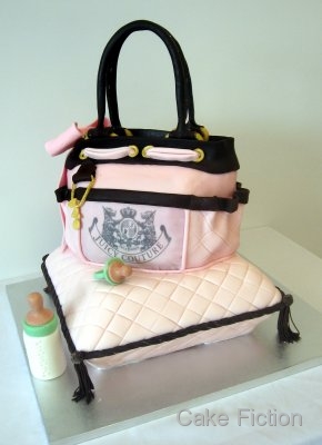 Cake Fiction: Juicy Couture Diaper Bag and Pillow Cake