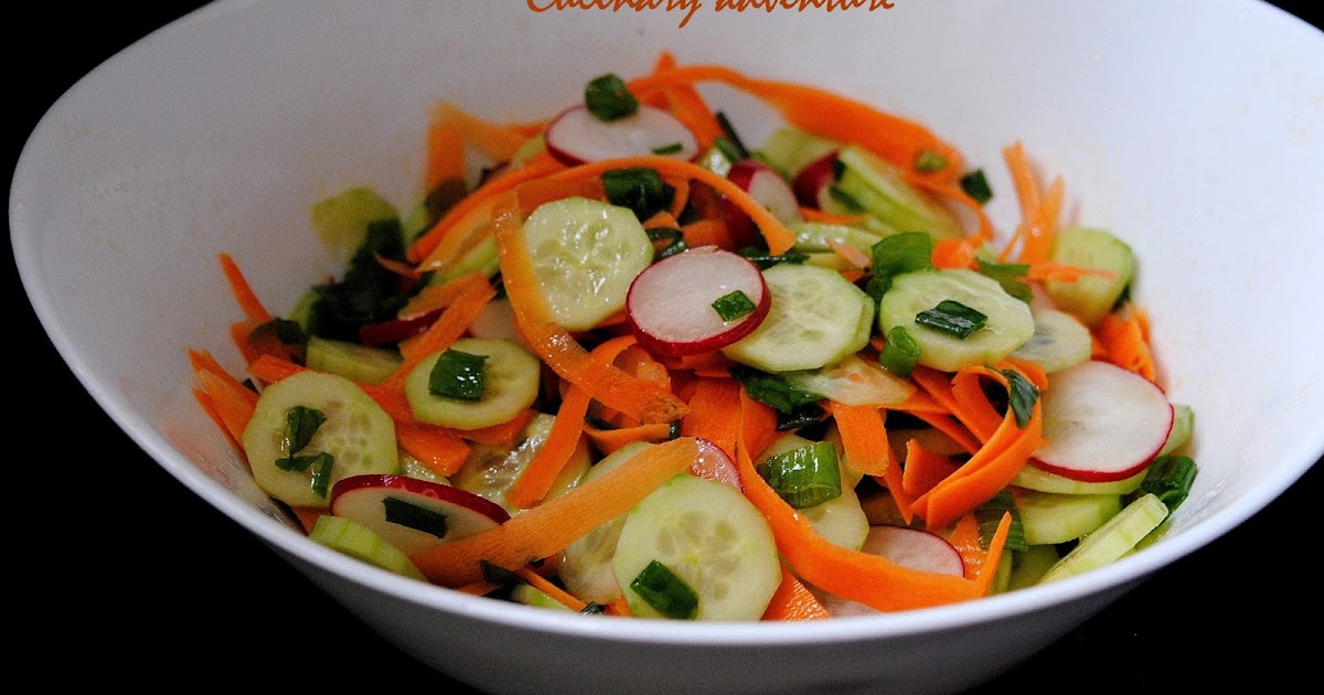 Кулинарно приключение Свежа салата / Radish, cucumber & carrot salad