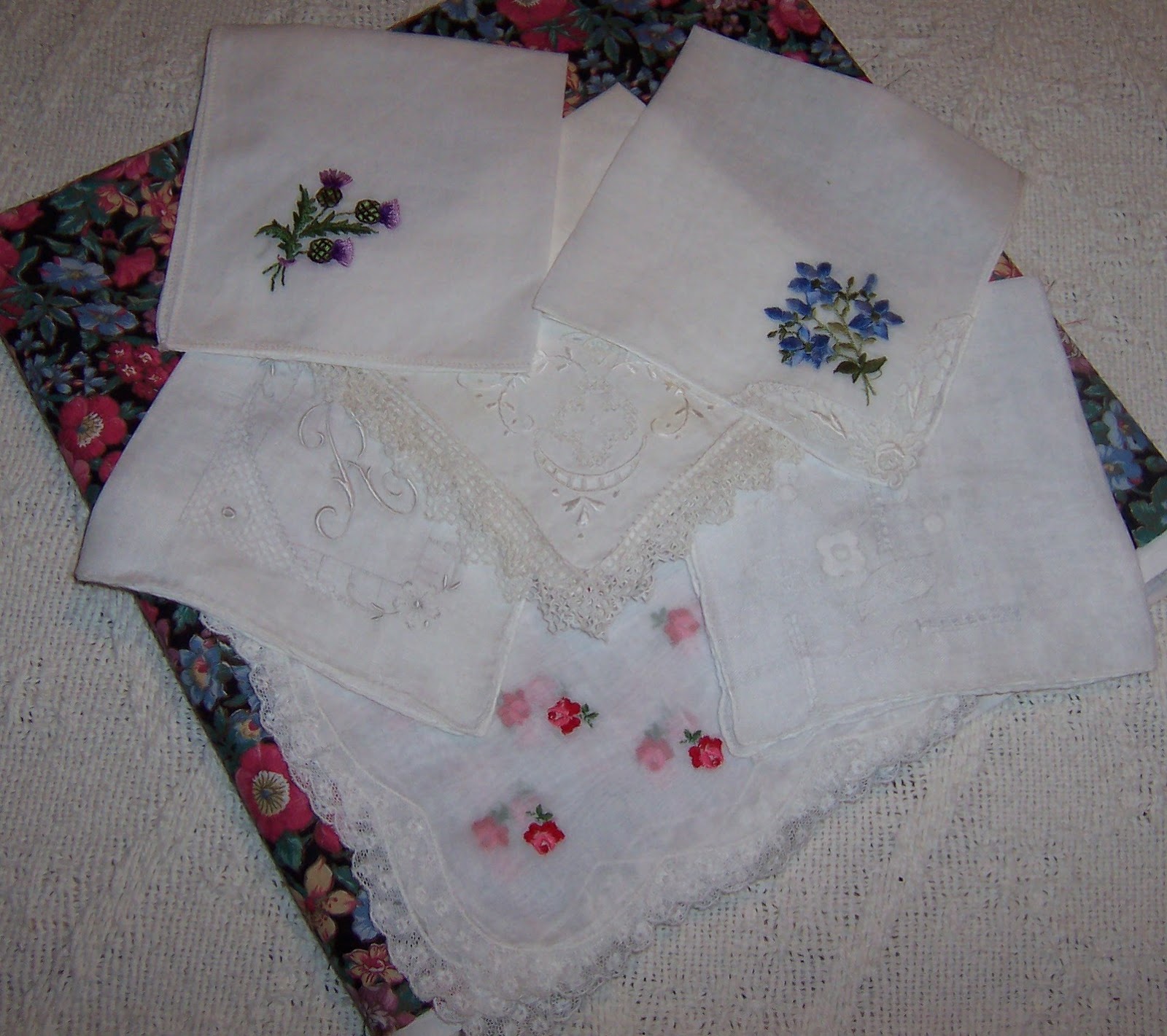 By the Babbling Brooke vintage hankies