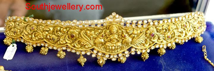 Mahalakshmi Vaddanam with Uncut Diamonds - Indian Jewellery Designs