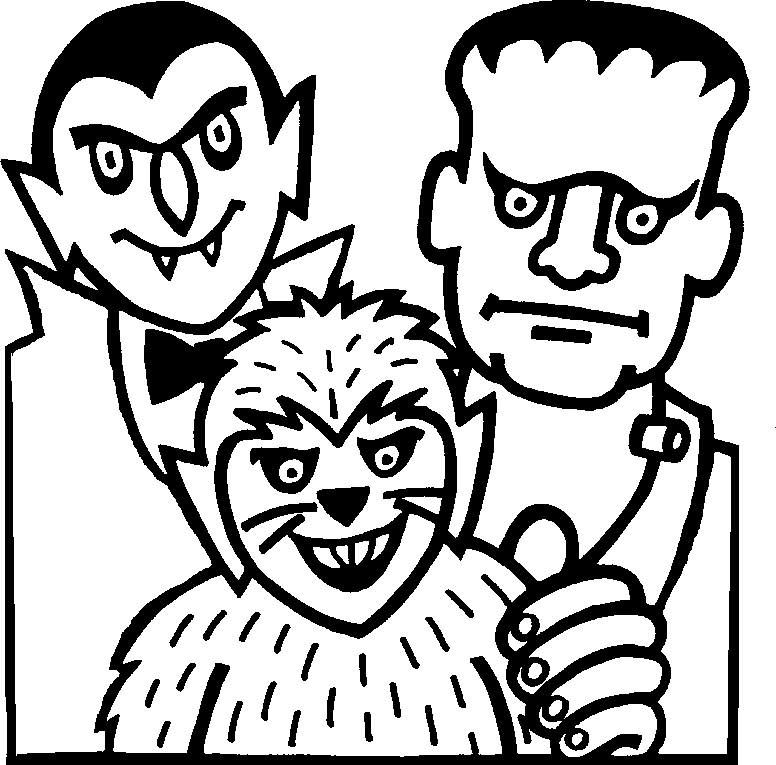 kaboose coloring pages halloween scary - photo #1