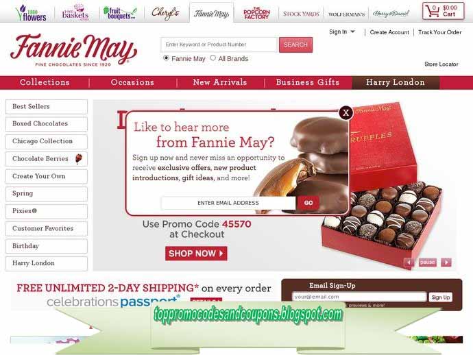 Free Promo Codes and Coupons 2023 Fannie May Coupons