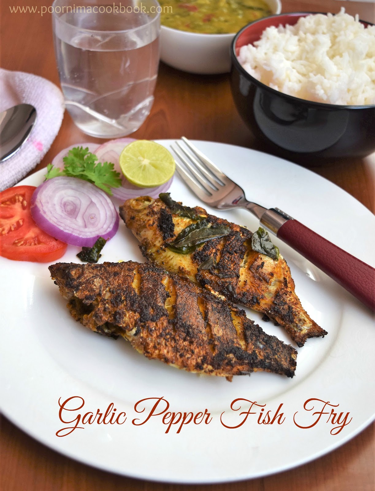Poornima's Cook Book Spicy Garlic Fish Fry / Garlic pepper Fish Fry