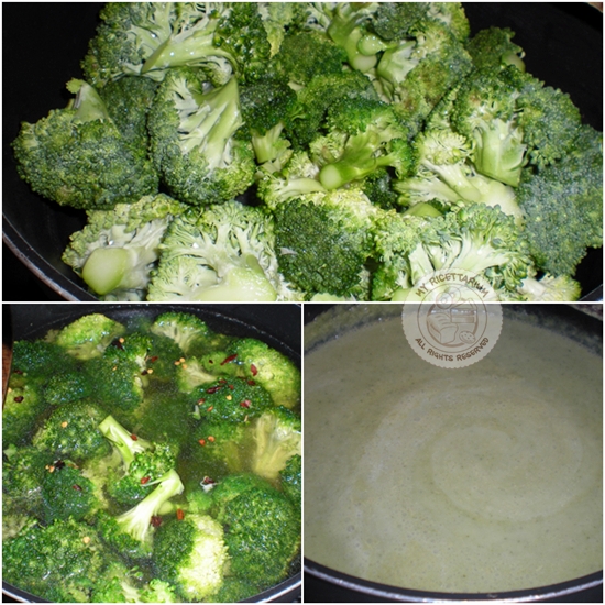 Vellutata di broccolo siciliano con gamberetti