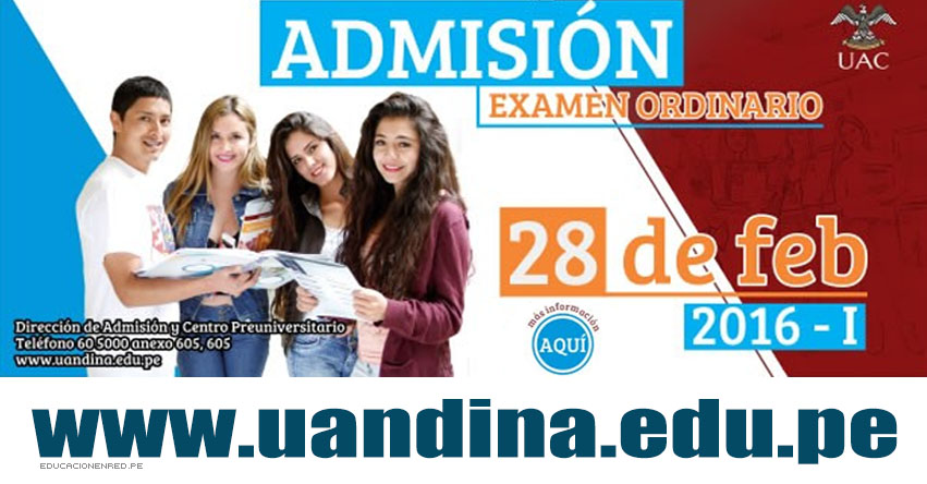 Resultados Universidad Andina UAC 2016-1 (28 Febrero) Lista de Ingresantes Examen Admisión Universidad Andina del Cusco - UANDINA - www.uandina.edu.pe