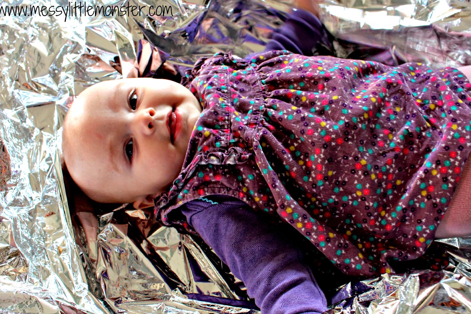 Baby Games with a Foil Blanket Messy Little Monster