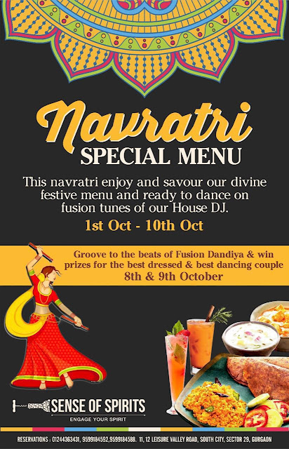 Sense of Spirits brings you the special menu on Navratri Sense of Spirits brings you the special menu on Navratri
