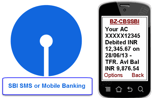 SBI SMS or mobile banking registration
