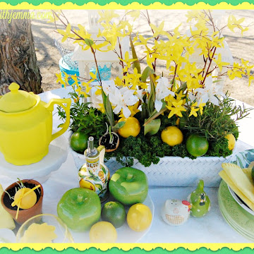 Lemon and Lime Spring Tablescape