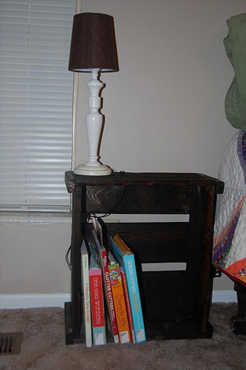 Multi Pallet Nightstand Purpose Used Wood Wood Pallet Ideas