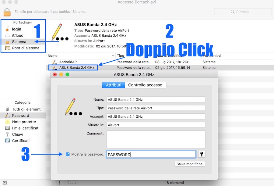 programmi per scoprire password wifi mac