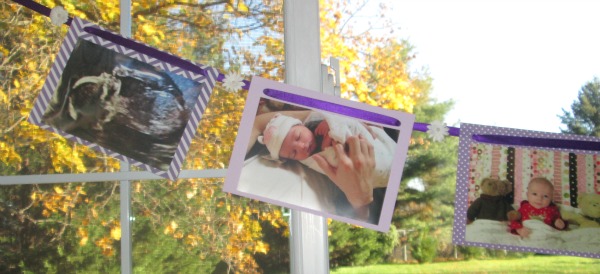 what to do with all those monthly baby photos you've been taking: make a photo banner for your baby's first birthday party