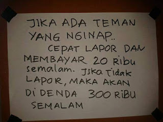 contoh pengumuman kost