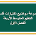 اختبارات السنوات الأربعة متوسط للفصل الأول اختبارات السنوات الأربعة متوسط للفصل الأول