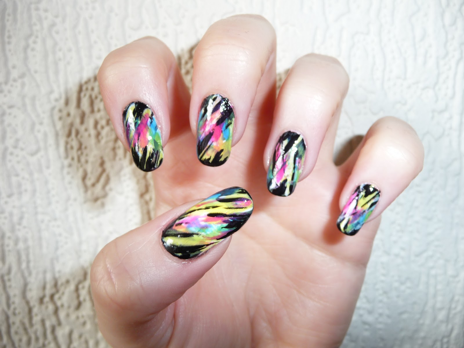 90s style nail art
