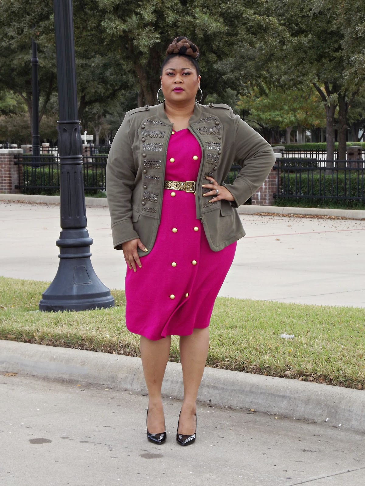 ARMY GREEN AND HOT PINK