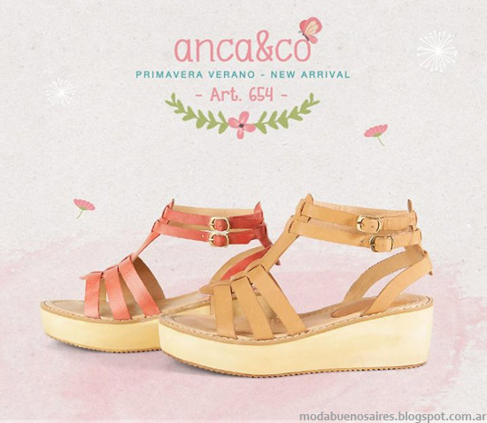 Sandalias 2014 Anca & Co verano 2014 snadalias. Moda sandalias 2014.