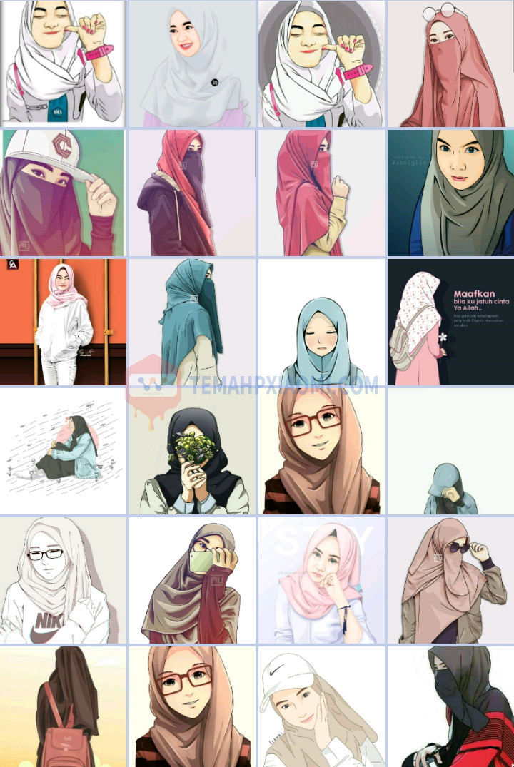 Update Wallpaper Gambar Kartun Muslimah Cantik Dan Lucu Terbaru 2018