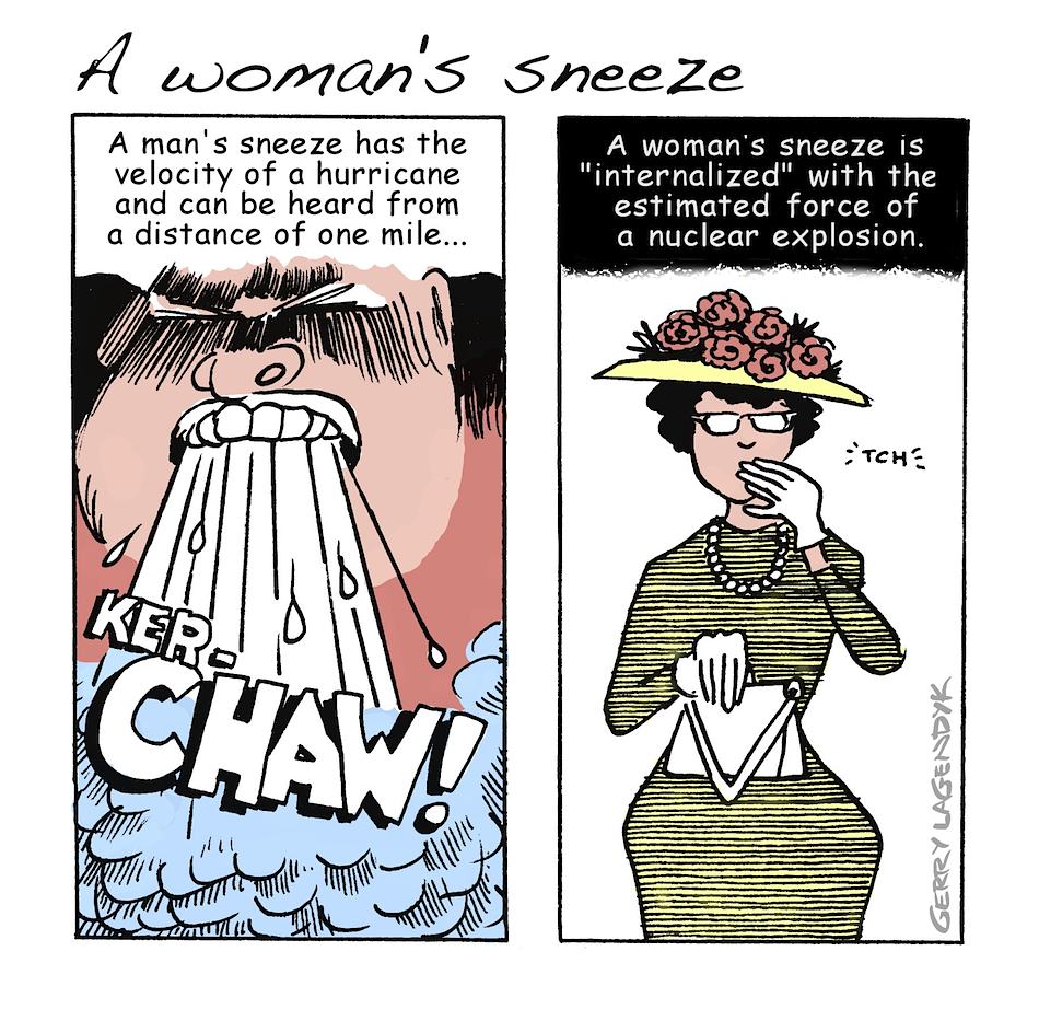 A woman's Sneeze A woman's Sneeze, sneezing cartoon