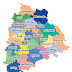 New Telangana Map with New Districts
