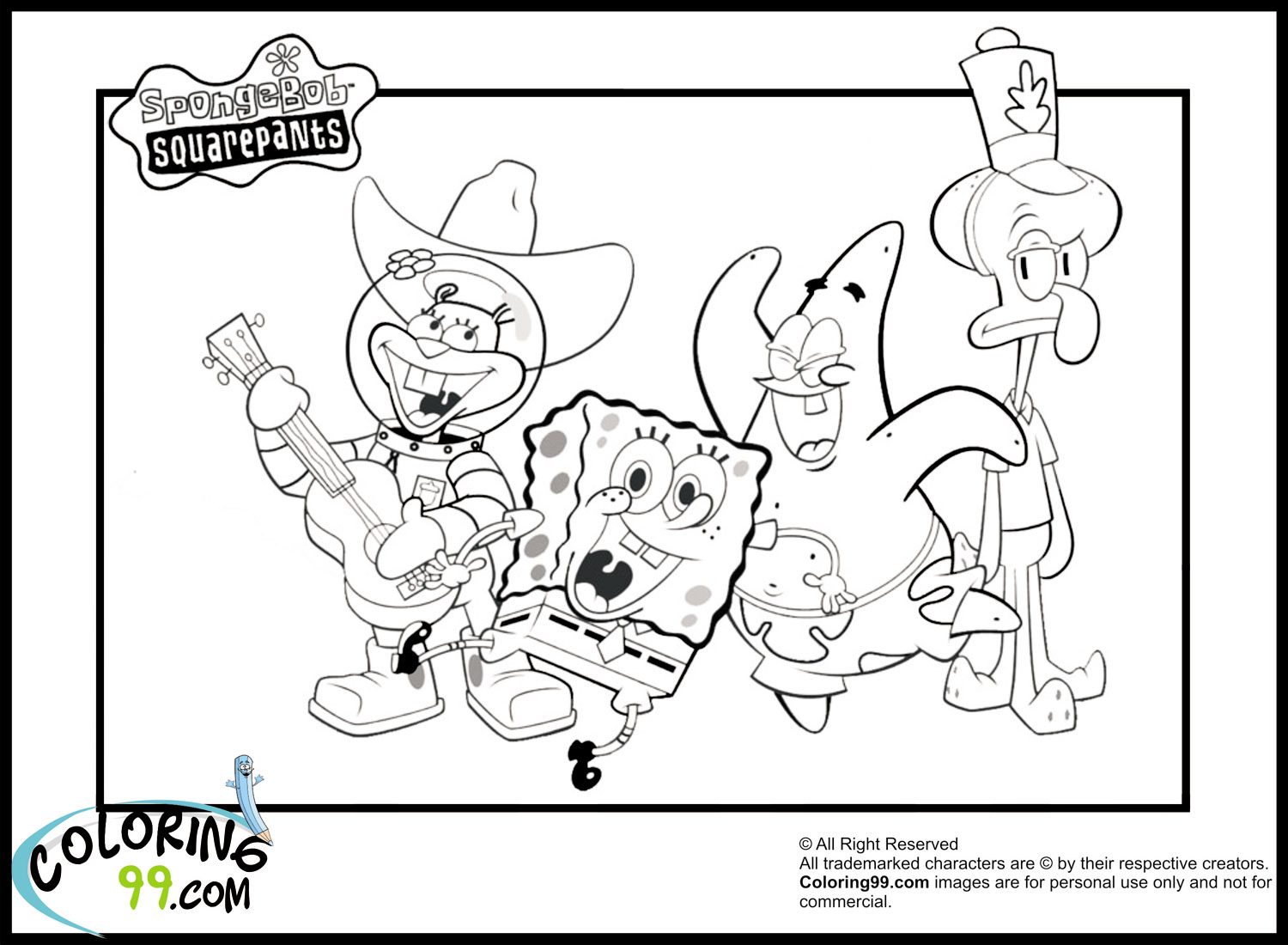 Spongebob Coloring Pages | Team colors