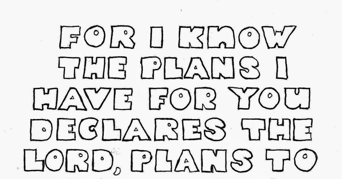 Coloring Pages for Kids by Mr. Adron Jeremiah 2911, I Know The Plans