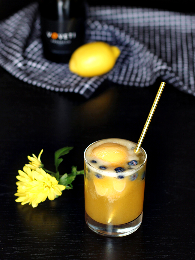 Mango Lemon Prosecco Cocktails