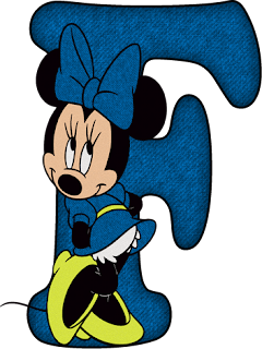 Abecedario de Minnie en Azul. Minnie in Blue Alphabet.
