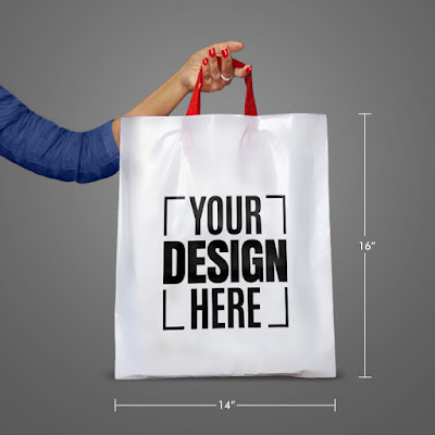 Screen Printed White Carry Bags Online