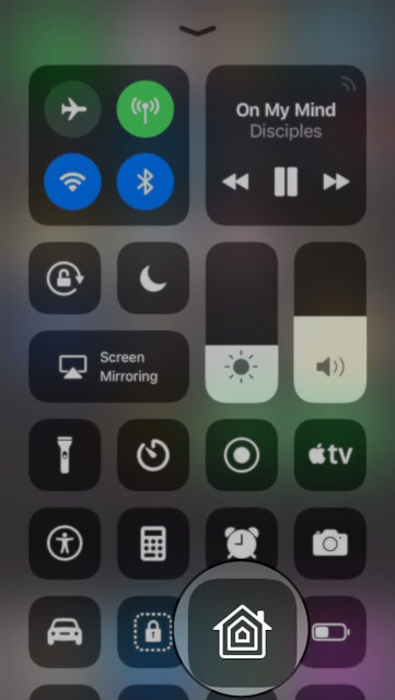 تطبيق المنزل Home App في مركز التحكم Control Center في iOS 11