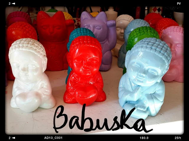 Budas y Gatos pintados y laqueados a mano (B738) Babuska