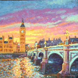 ben oil canvas sunset painting stretched stenberg kim