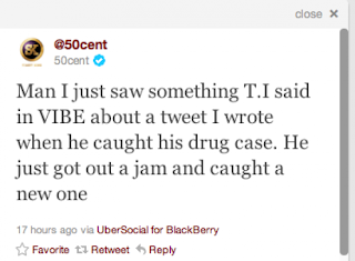 Hip-Hop Beef: 50 Cent Responds To T.I. Comments About Him In VIBE Magazine! 2
