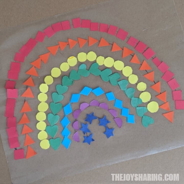 How to make rainbow suncatcher with contact paper and tissue paper?