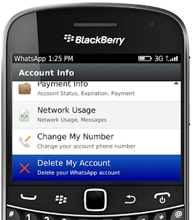Delete WhatsApp on BlackBerry Delete WhatsApp on BlackBerry
