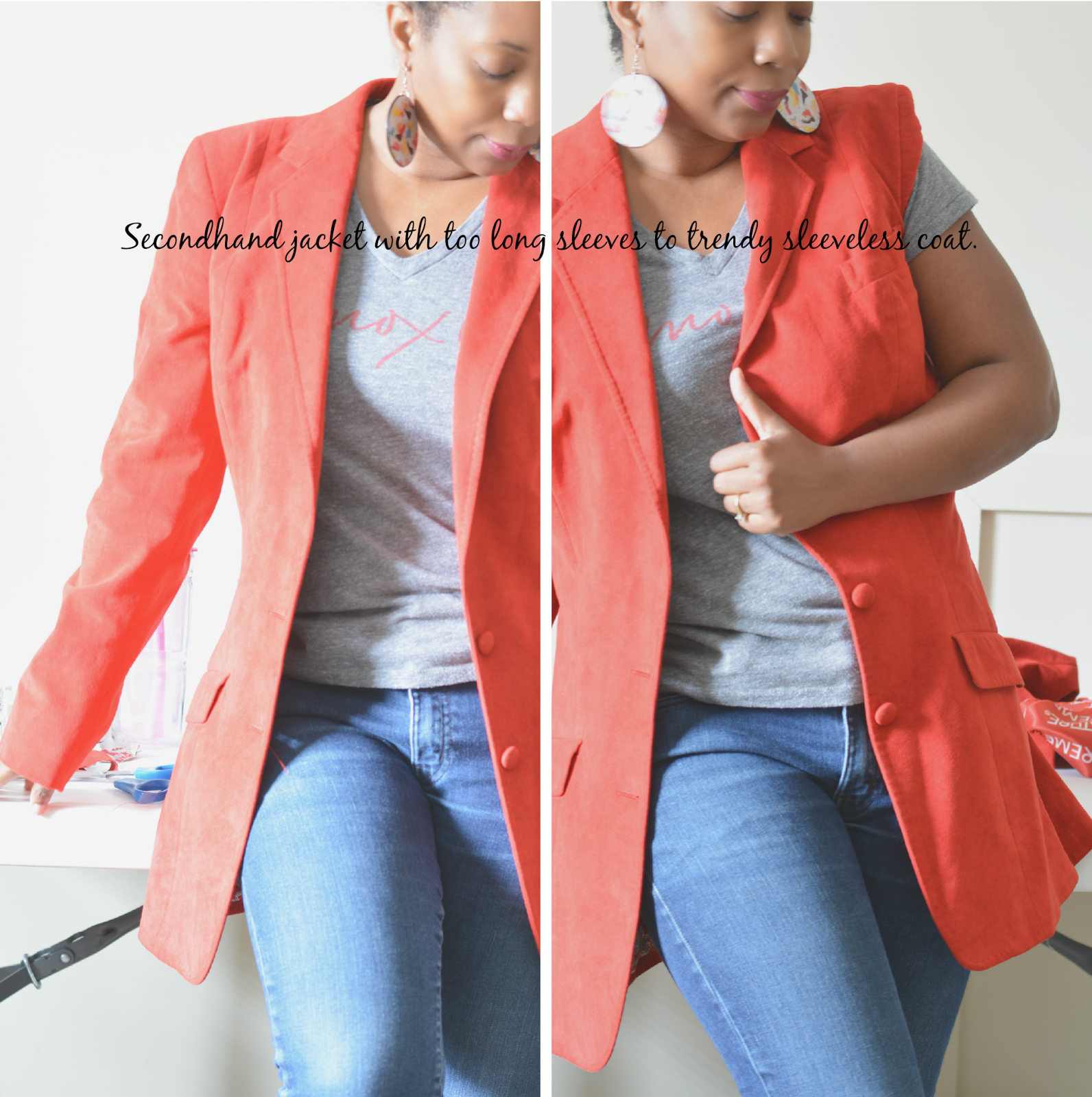 diy sleeveless jacket