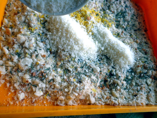 mix the dry ingredients for breading