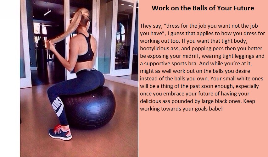 Sissy Motivation: Work on the Balls of Your Future.
