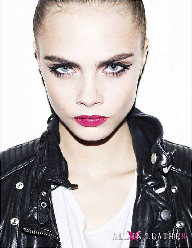 All in leather: Cara Delevingne as the cover girl of STYLE.com's ...