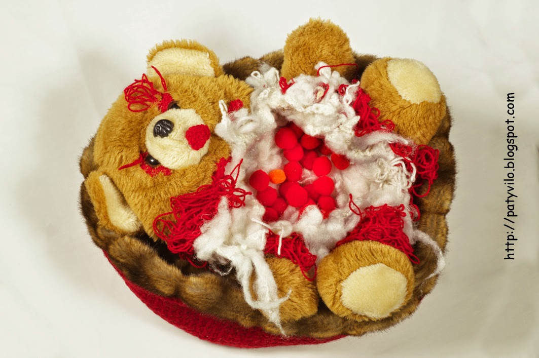 teddy bears, fiber art