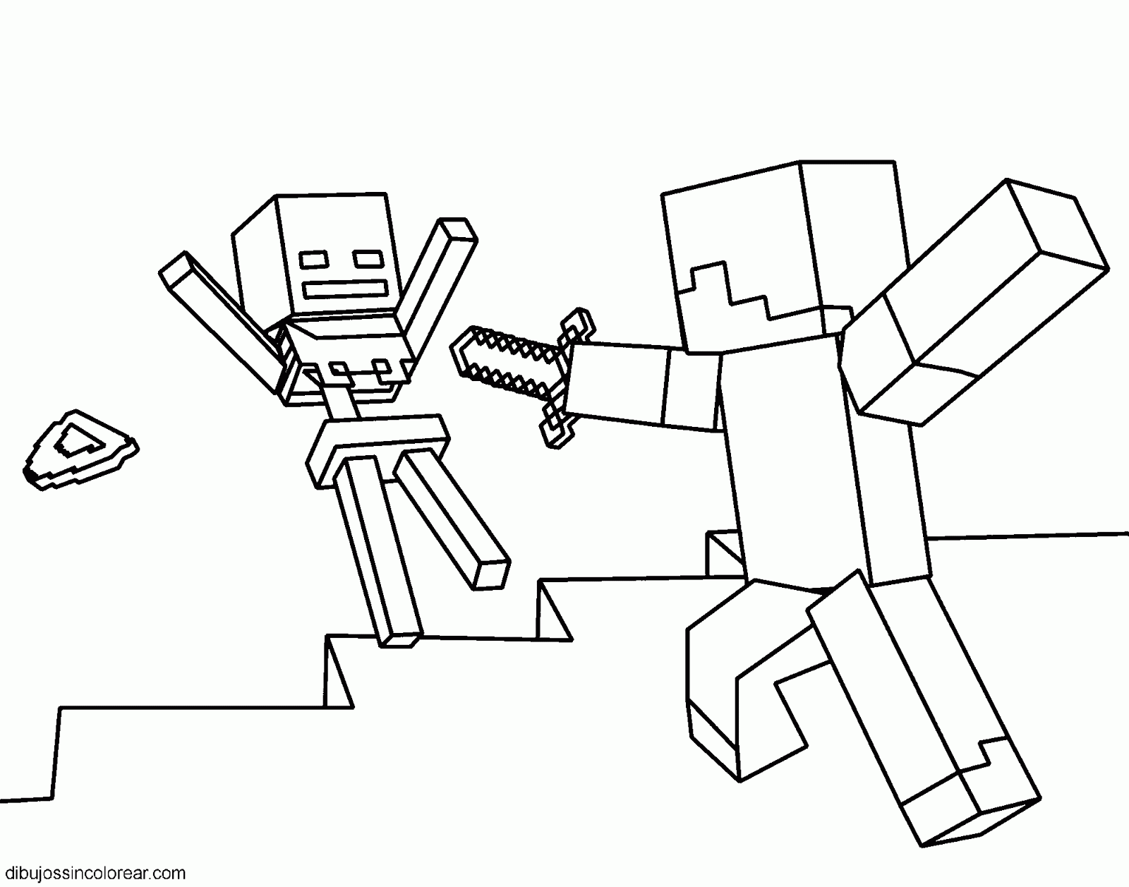 Dibujos Sin Colorear Dibujos De Minecraft Para Colorear