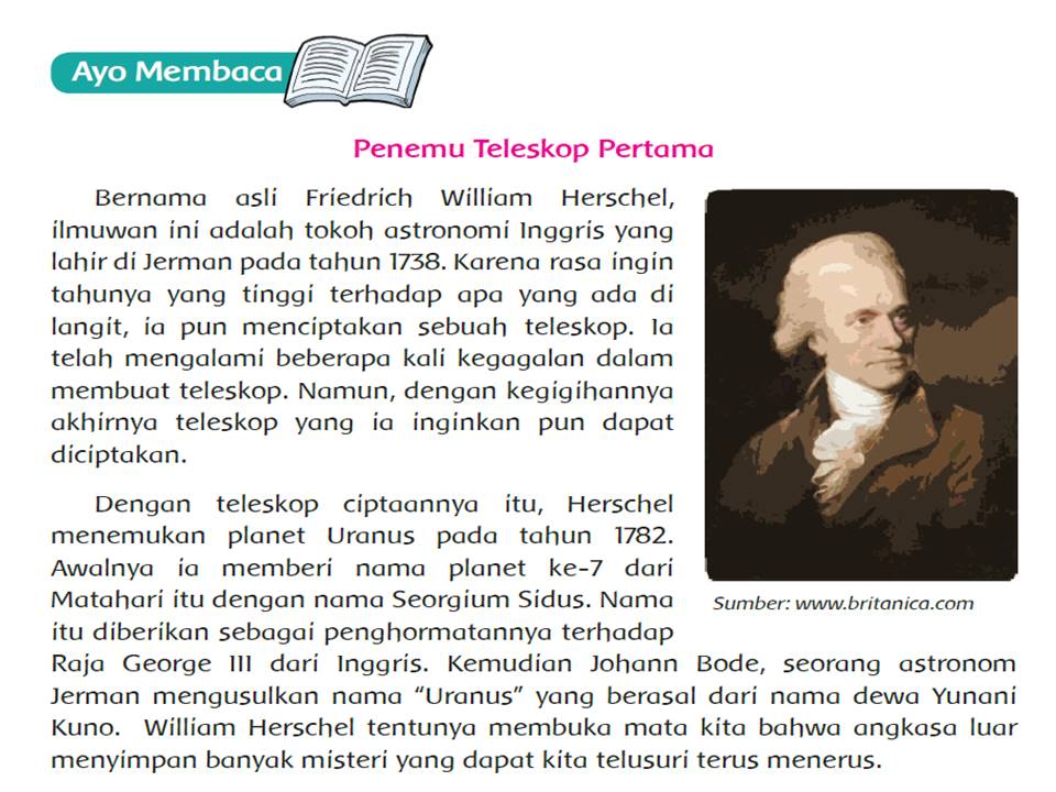 Smart Queen Club Penemu Teleskop Pertama Kelas 6 Tema 9 Hal 150 157