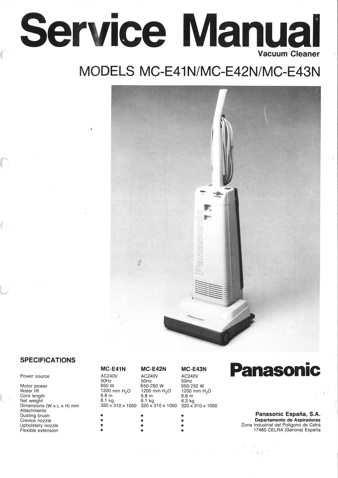 Panasonic MCE4x Service Manual