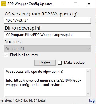 RDP Wrapper Confg Update