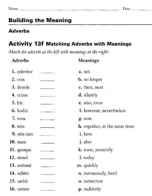 02Latin2019 Monday March 11 Friday March 15 Chapter 17